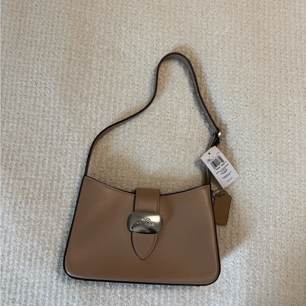 NWT Coach Eliza Tan Leather Shoulder Bag